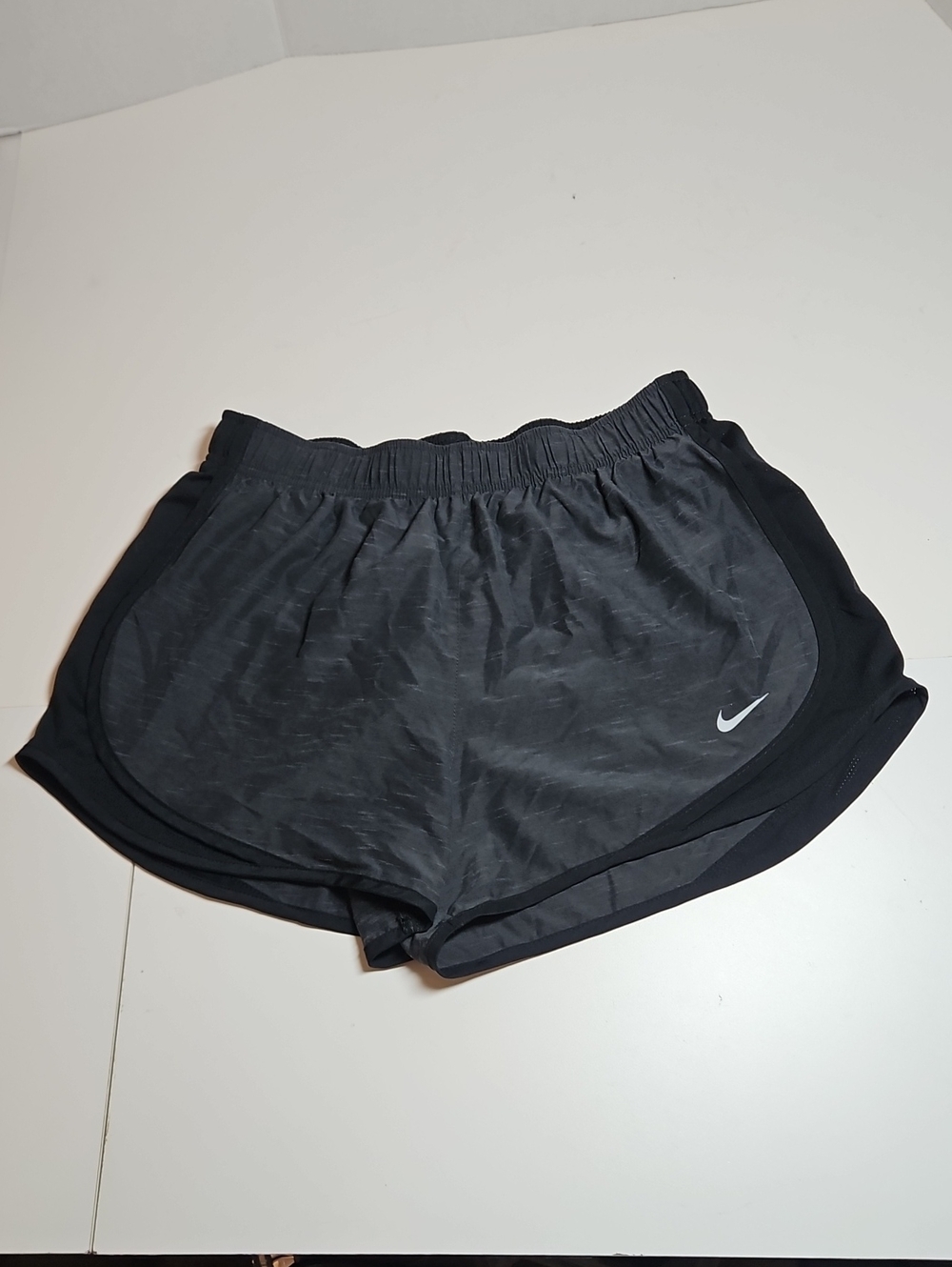 Nike Medium Women's Black Athletic Running Shorts with Contrast Panels